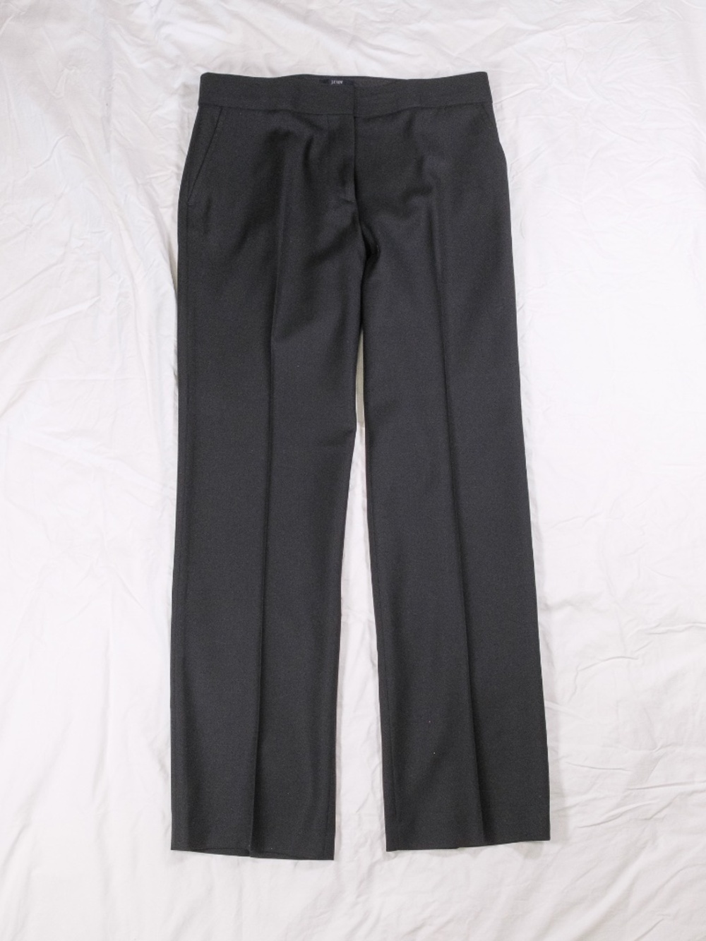 JCrew 100% Italian Wool Black Straight Leg Pants Slacks